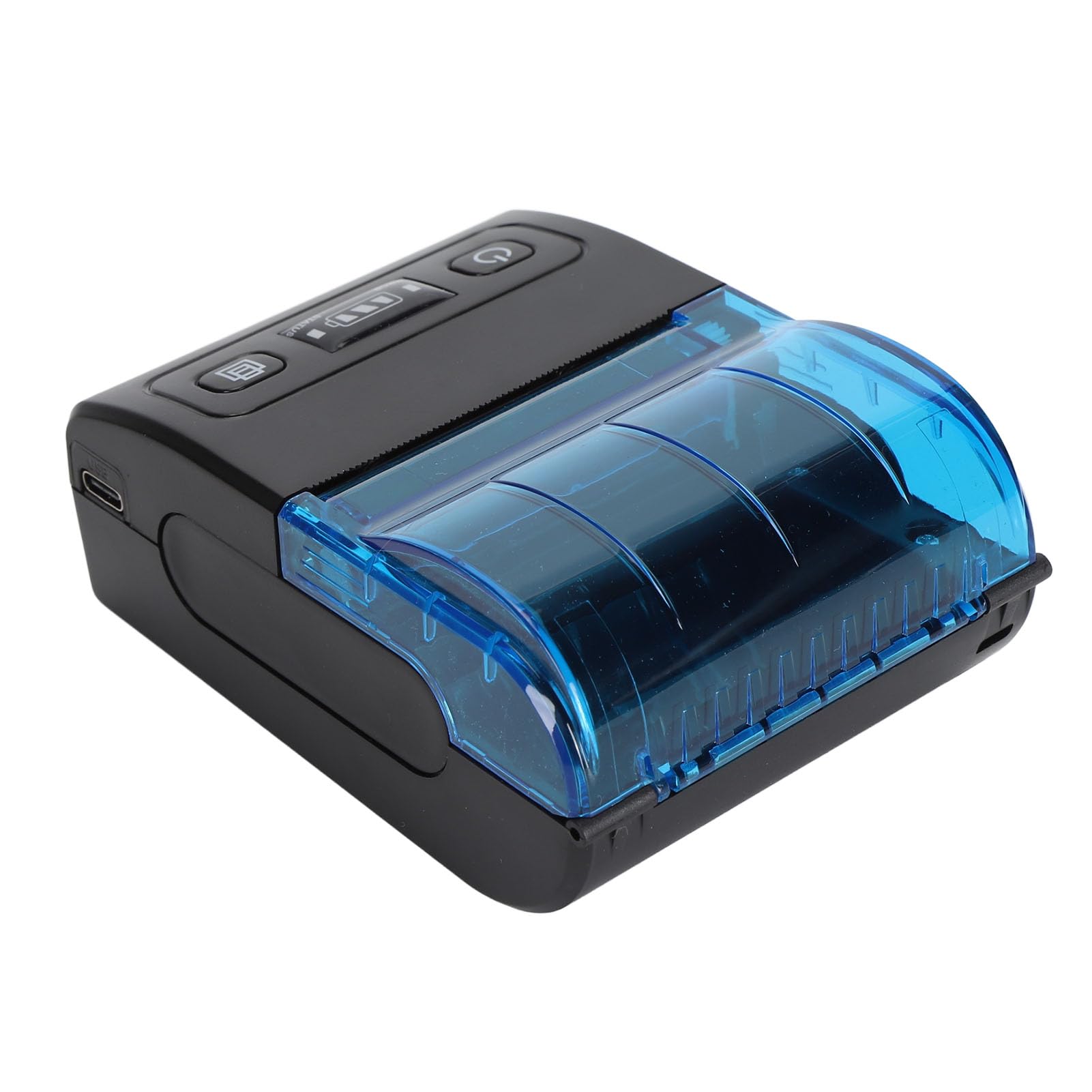 Pilipane Impresora de recibo térmico portátil Mini Bluetooth 58 mm Soporte multilingüe Impresora térmica móvil para restaurantes Tiendas minoristas ABS 1500mAh Batería