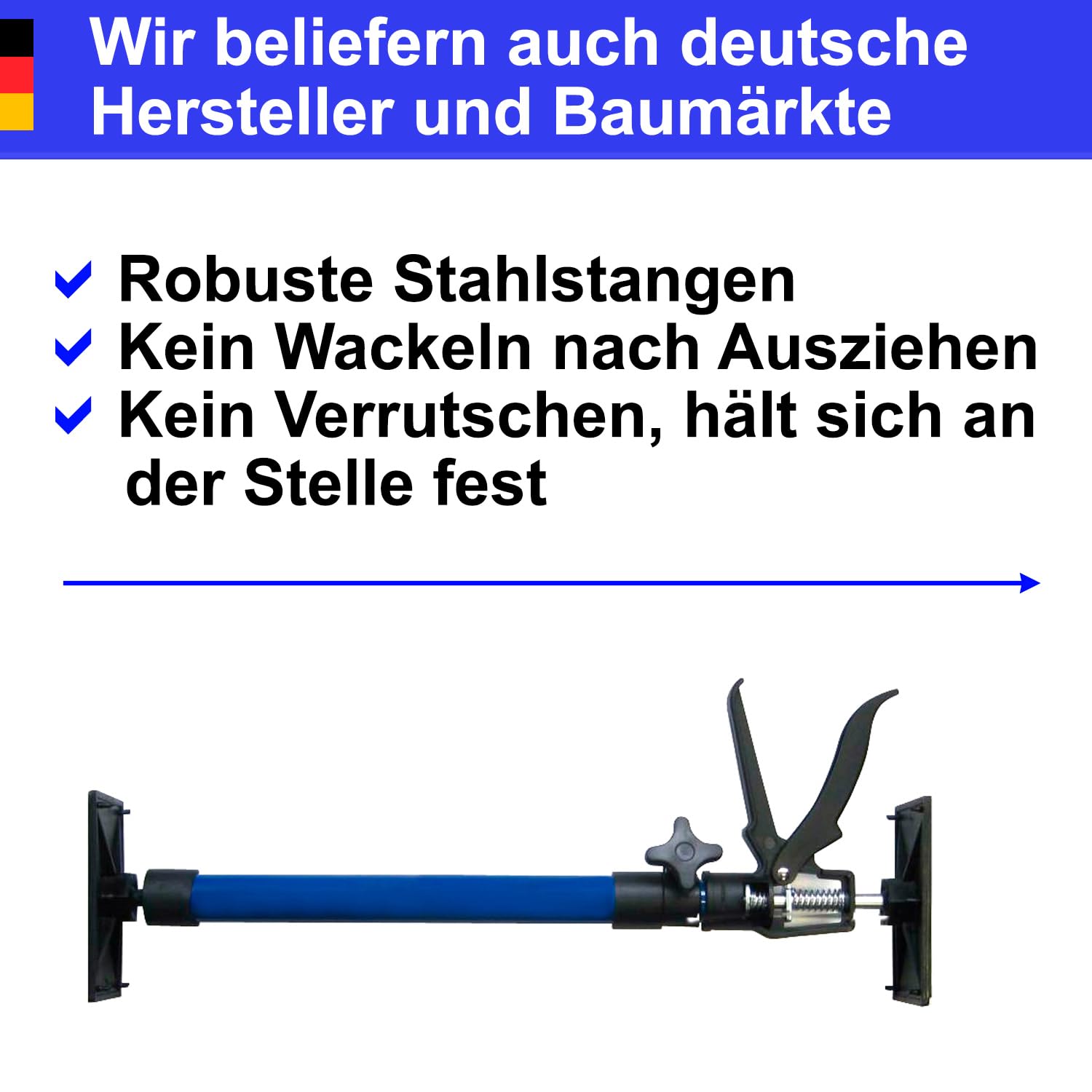 4 Stk. Türspanner Türfutterstrebe Türspreizer 50-115cm Türmontagehilfe Zargenspanner