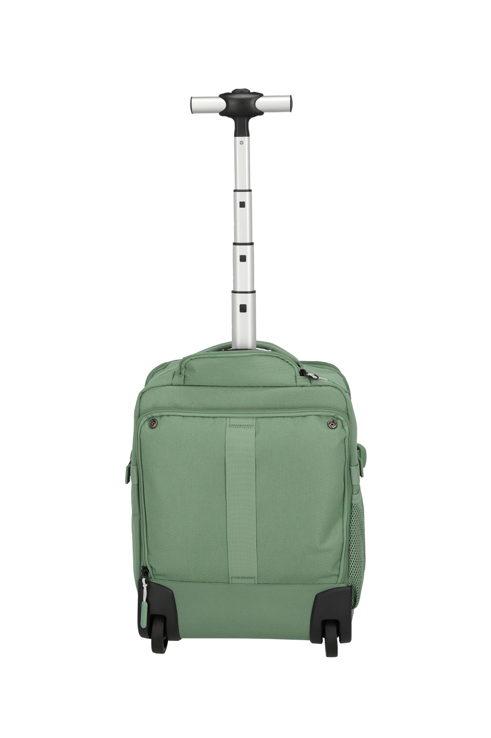 Travelite Rucksack KICK OFF, Laptopfach 15,6 Zoll, Handgepäck Rucksack mit Rollen und Teleskopgestänge, vielseitiger Reiserucksack, 30 x 40 x 20/23 cm, 24/28 L