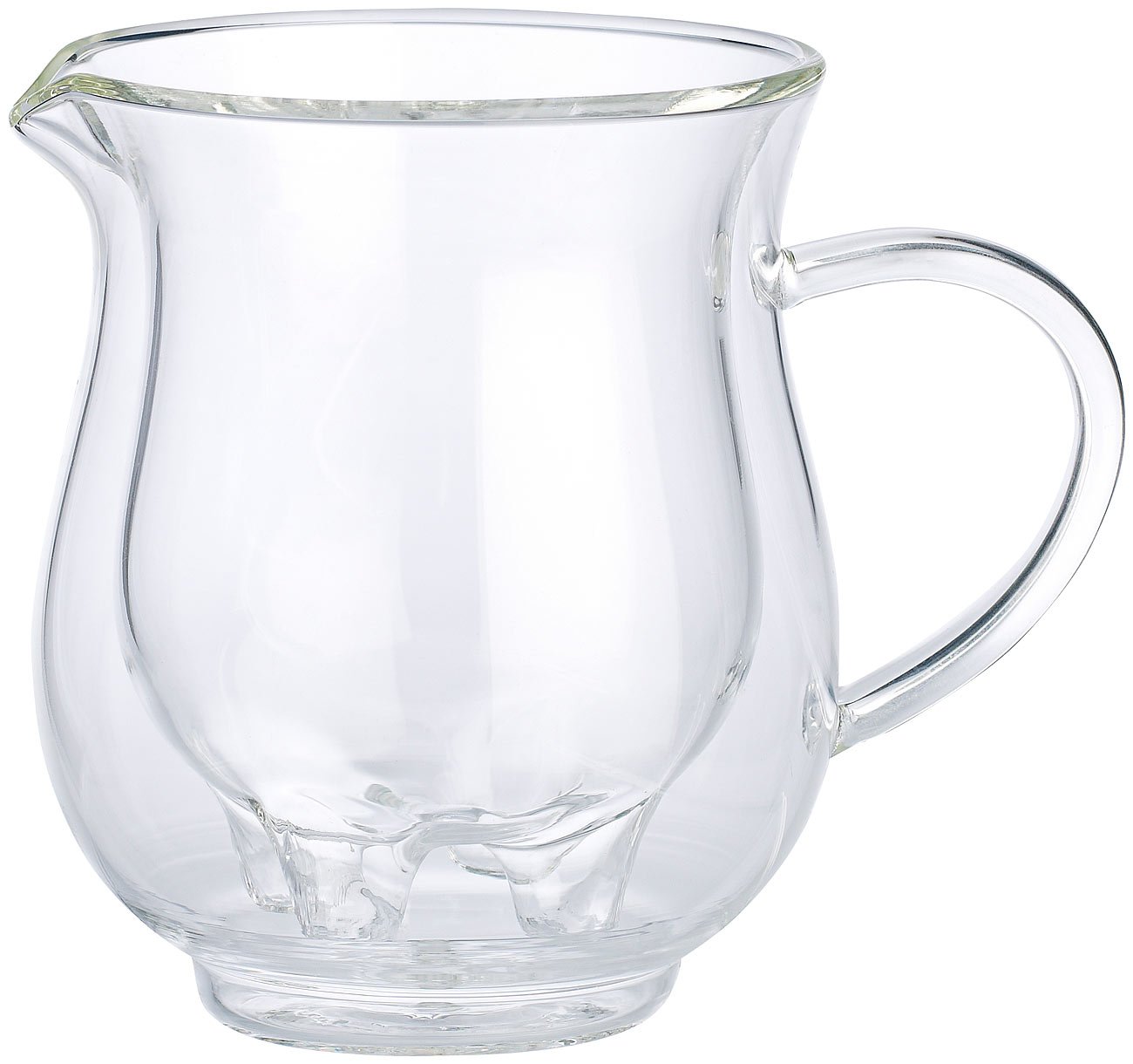 Eutertasse: 4er-Set doppelwandige Milchkännchen im witzigen Euterdesign, 200 ml (Milchtassen, Doppelwandige Glas Milchkännchen)