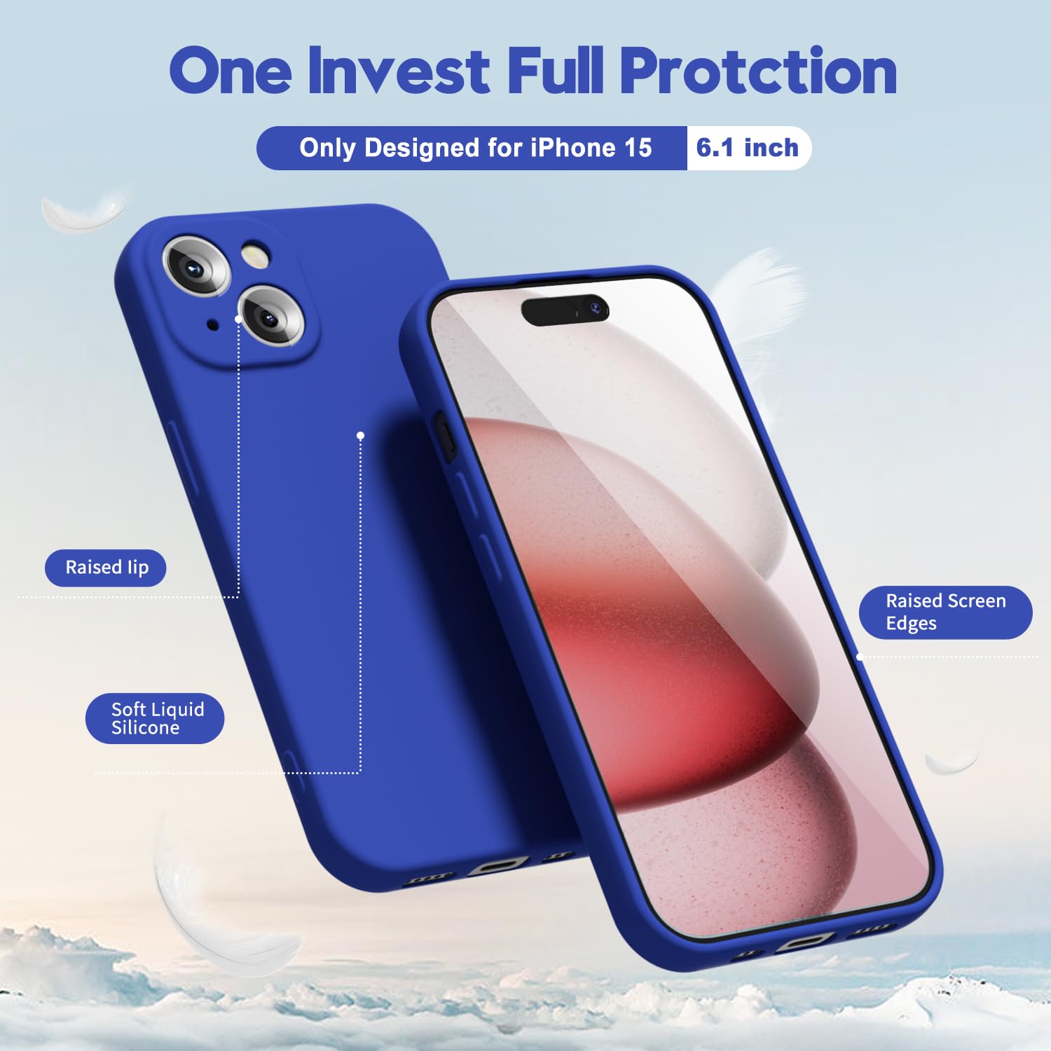 oakxco for iPhone 16 Pro Max Case Liquid Silicone, Soft Rubber Gel Elegant Aesthetic Basic Simple Cover, Cute Thin Slim TPU Matte Solid Color Plain Smooth Case for Women Girl, Light Pink — view 205