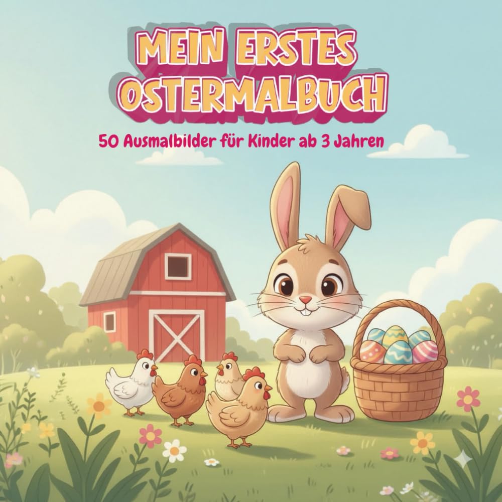 Mein erstes Ostermalbuch: 50 Ausmalbilder für Kinder ab 3 Jahren