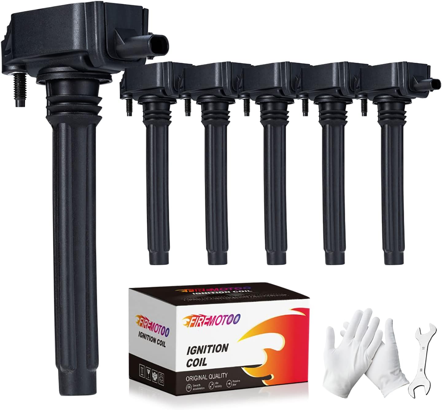 Ignition Coil Pack & NGK Iridium Spark Plug Set For Chrysler 300, Dodge 3.6L V6 (UF648) Dodge Grand Caravan Ignition Coil Replacement - Foto 2