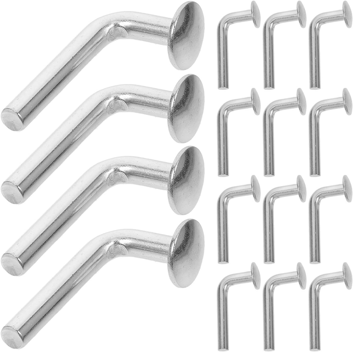 NUOBESTY Pallet Rack Drop Pin Heavy Duty Safety Bolts 60pcs M5x48mm L-Shaped Flat Head Iron Construction Wide Compatibility and Corrosion for Warehouse and Home Storage Shelving Systems