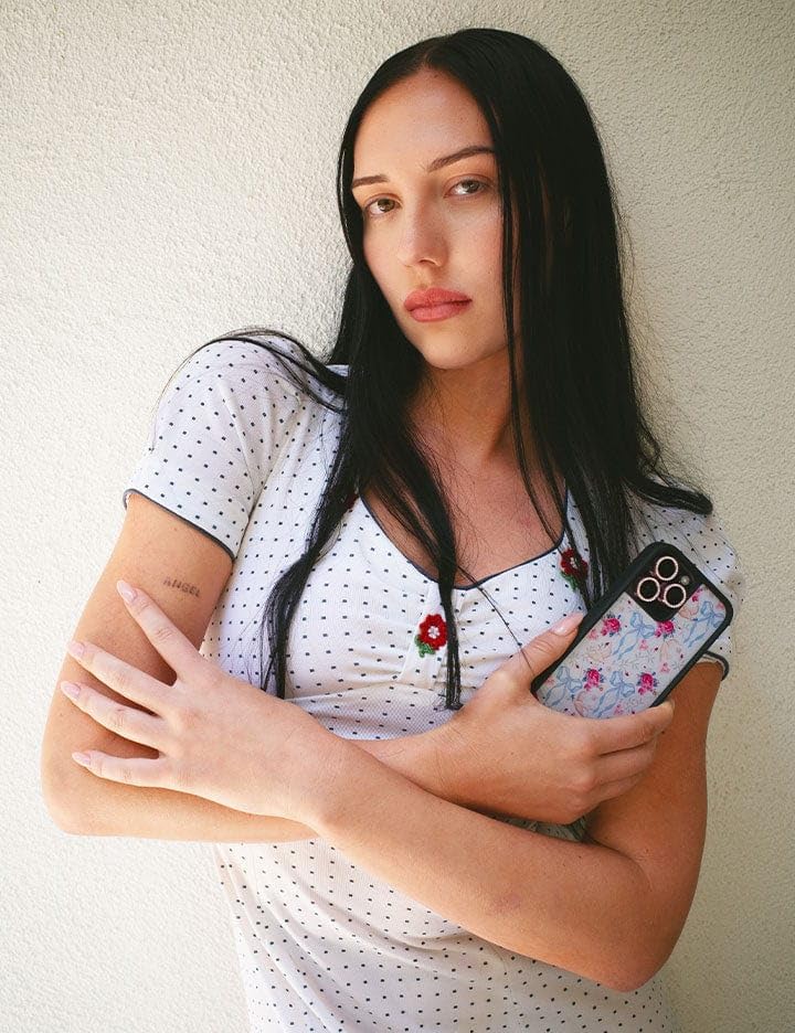 Wildflower Cases - Compatible with iPhone 16 Pro Max | Protective Black Bumper, 6.5ft Drop Test Certified, Women Owned Small Business | Pink, White, Floral, Doves, Trendy, Cute | Lovey Dovey - Image 3