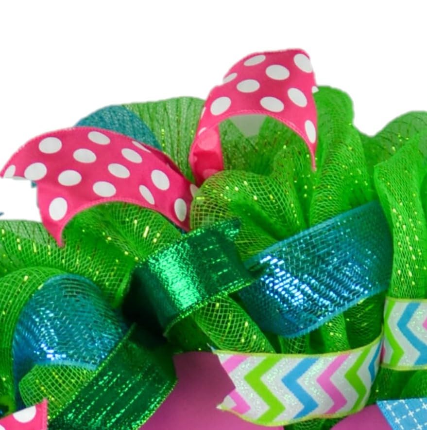 Miniatura 4 de Flip Flop Summer Wreath - Pool Spring Beach Lake House Decor  Sandals Lime Green Turquoise Pink