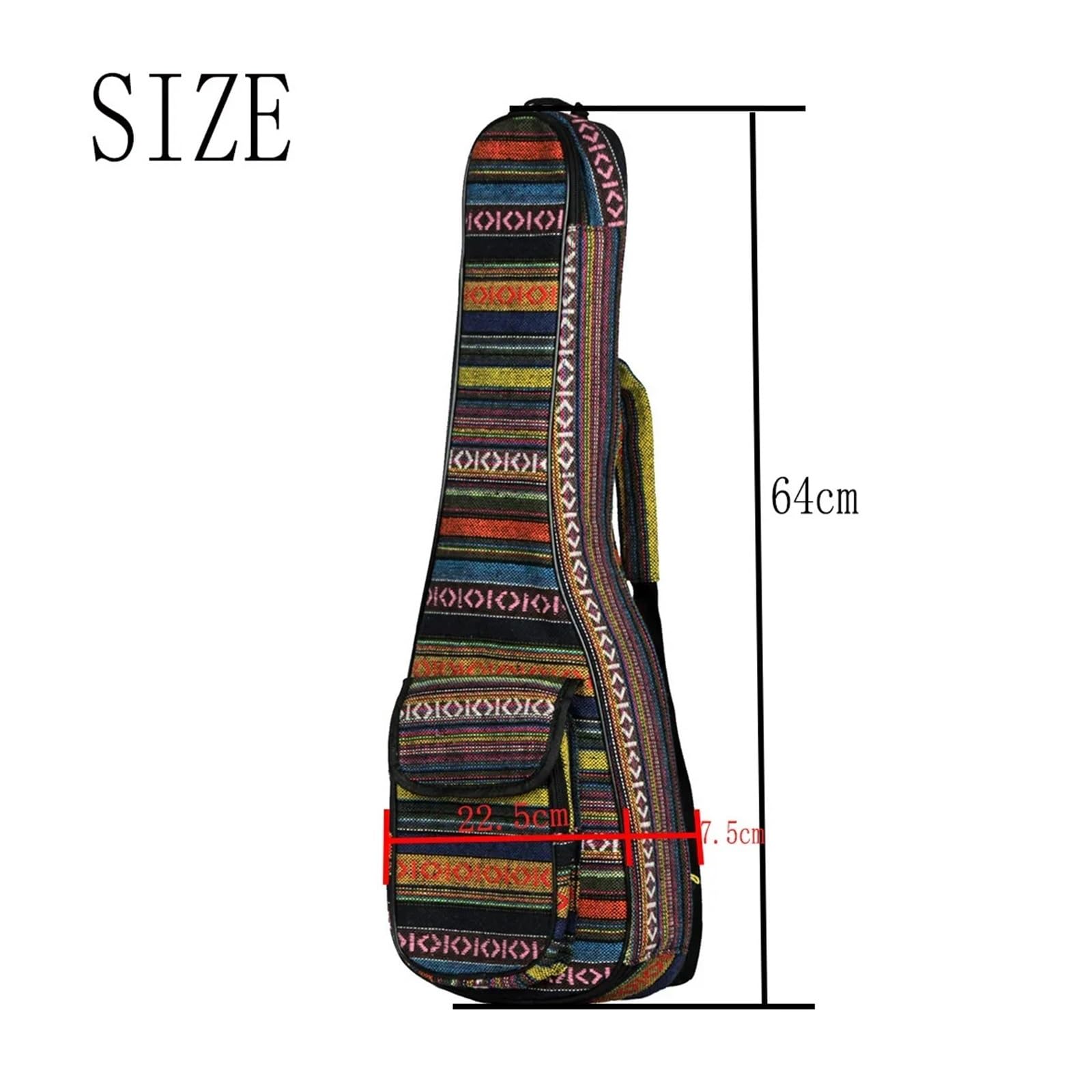 Torba na gitarę 23-calowa torba na ukulele Wodoodporna tkanina Oxford Plecak Ukri Regulowany pasek Torebka na gitarę Akcesoria do instrumentów smyczkowych