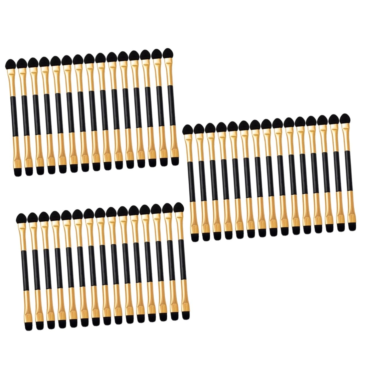 HAPINARY 3sets Eyeshadow Applicators Double-sided Makeup Accessory Set Cotton Makeup Sticks Ideal for Travel and Daily Use 15pcs*3