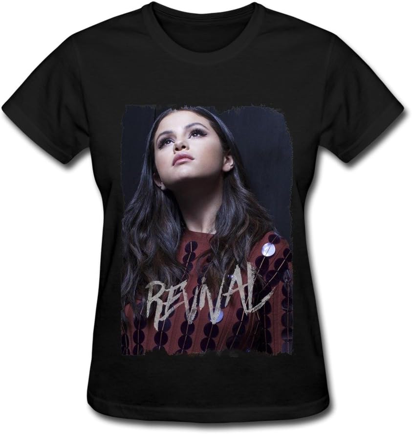 RENSA Grossbull DA Selena Gomez Revival Tour Poster T Shirt for Women Black