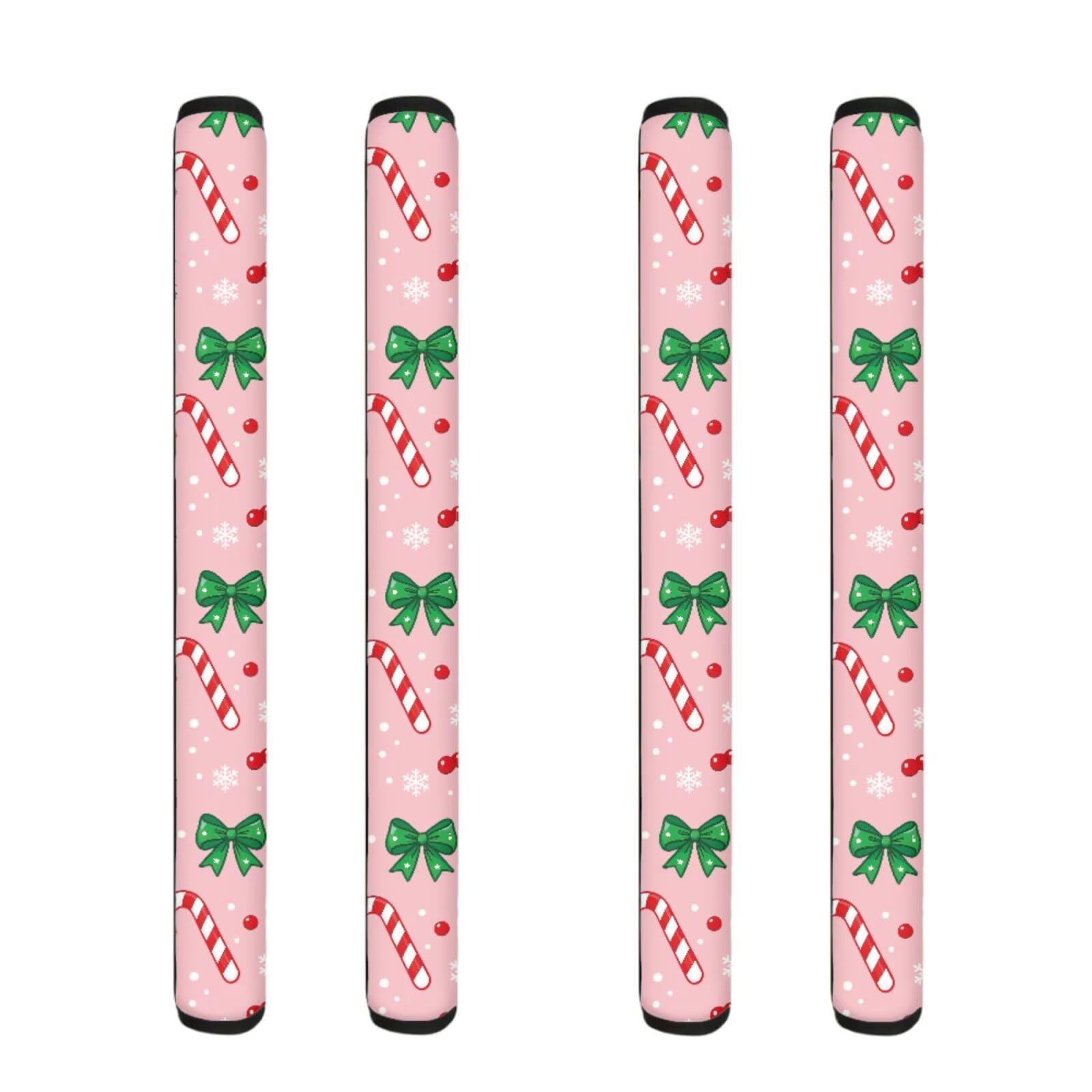Pink Candy Cane Fridge Door Handle Covers-4pcs Christmas Decor