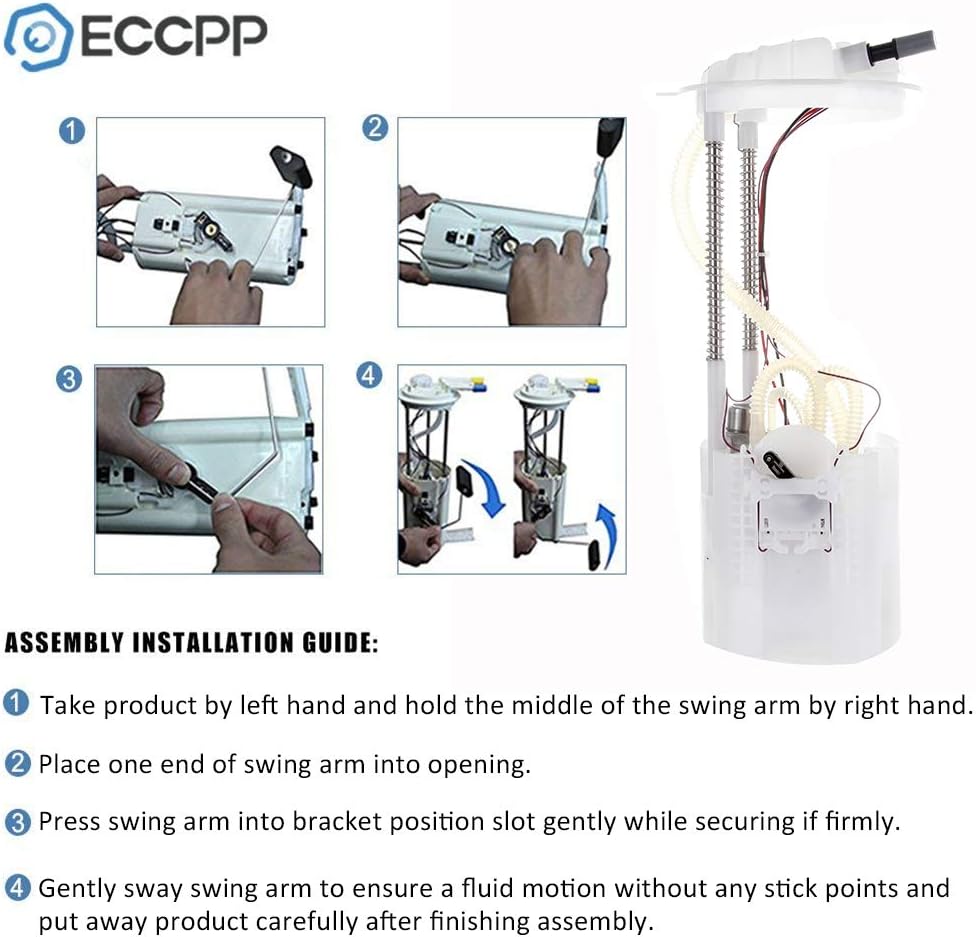ECCPP Electric Fuel Pump Module Assembly w/Sending Unit Replacement for Ram 1500 2011 2012 2013 2014 4.7L 3.6L E7257M