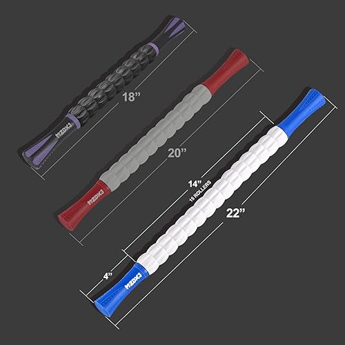 Miniatura 7 de Rodillo muscular para atletas, masajeador de fascia, tejido profundo y masajeador de rodillos para alivio del dolor miofascial, herramienta de