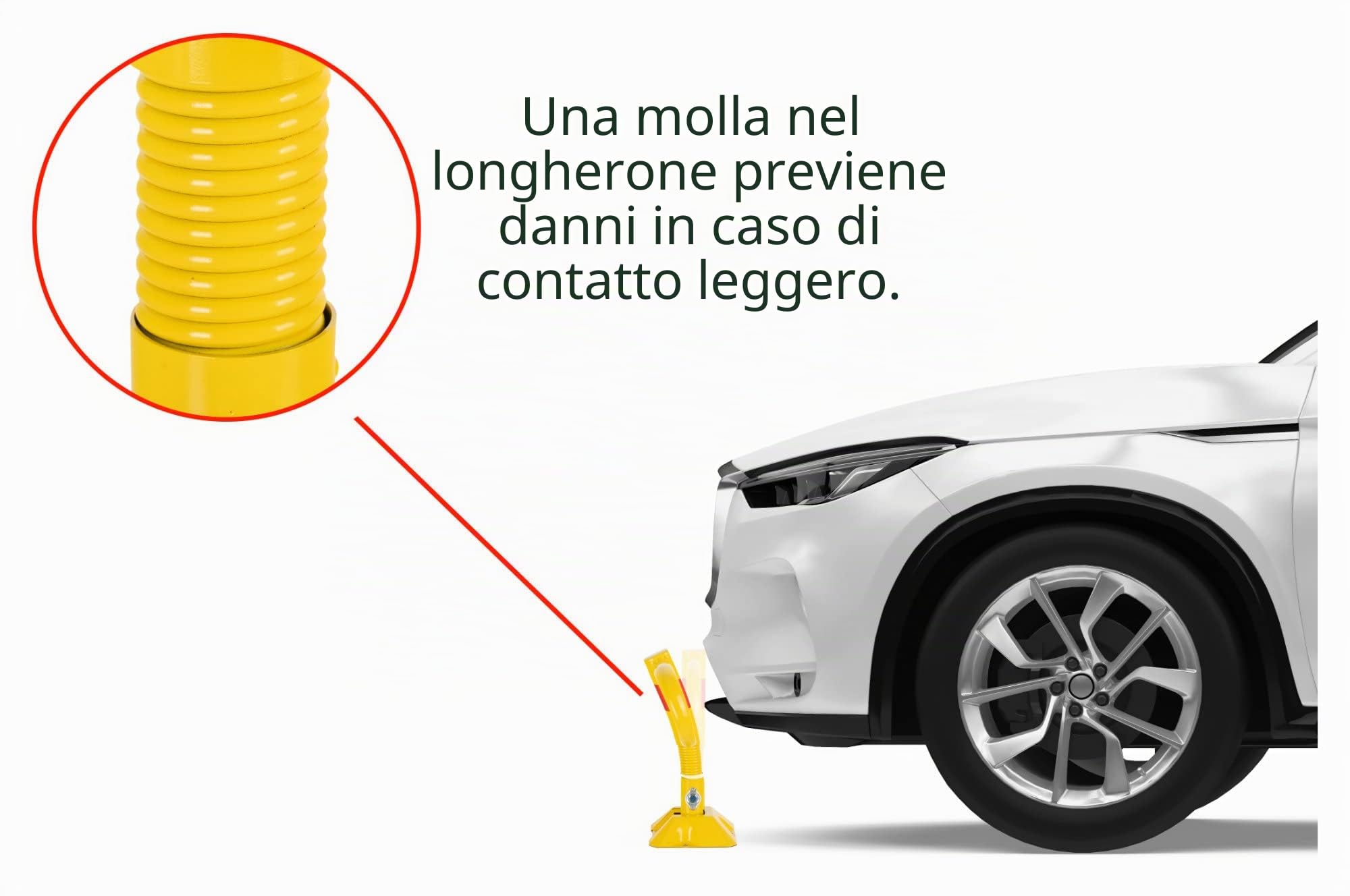 Stagecaptain PPS-47XL Blocco Parcheggio, Barriera fissa per parcheggi | Impedisce a veicoli non autorizzati di parcheggiare, Bloccabile (3 chiavi incluse), Si fissa al terreno, In acciaio robusto