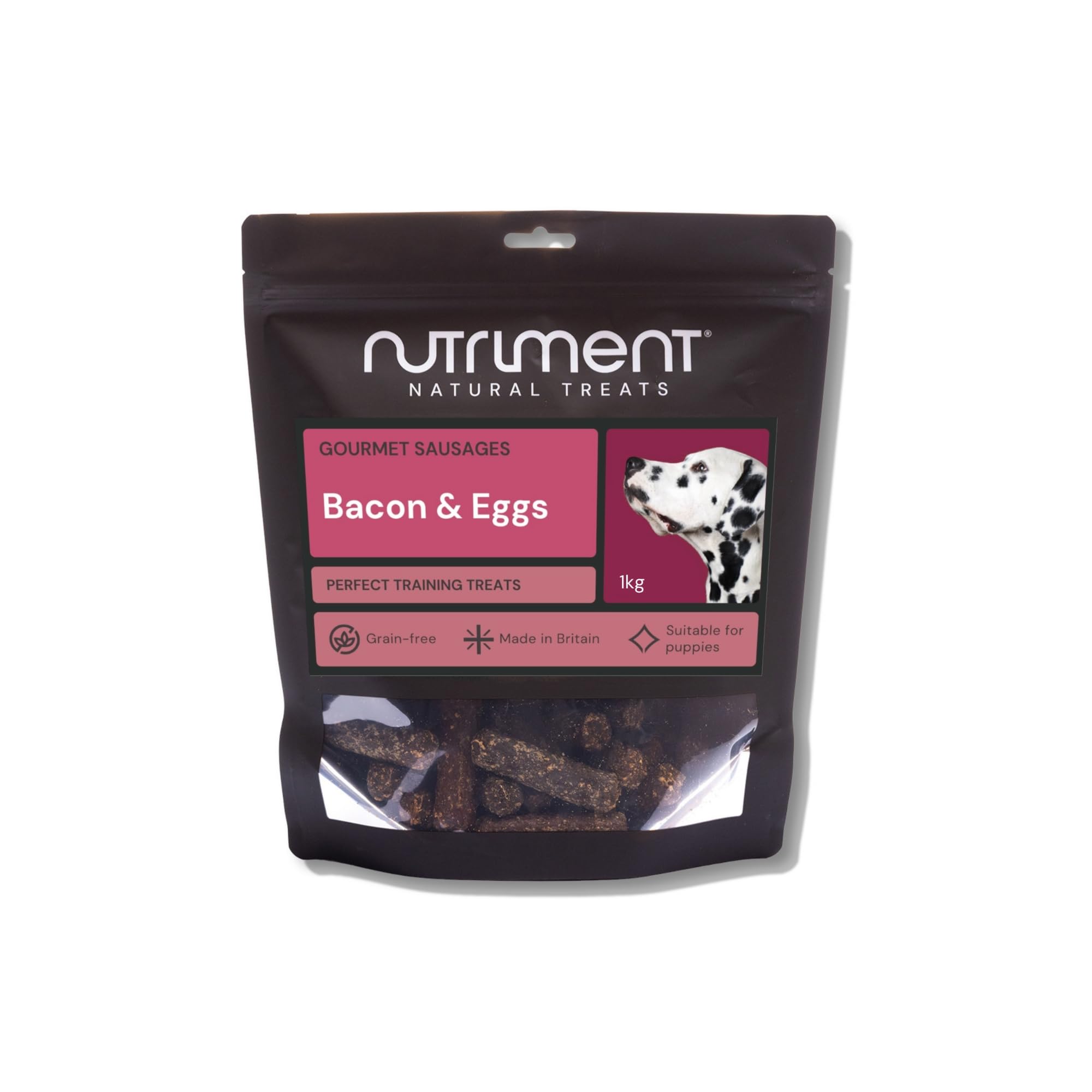 Natural Treats Gourment Sausages Bacon & Eggs for Dogs (1kg) Digestible Treats