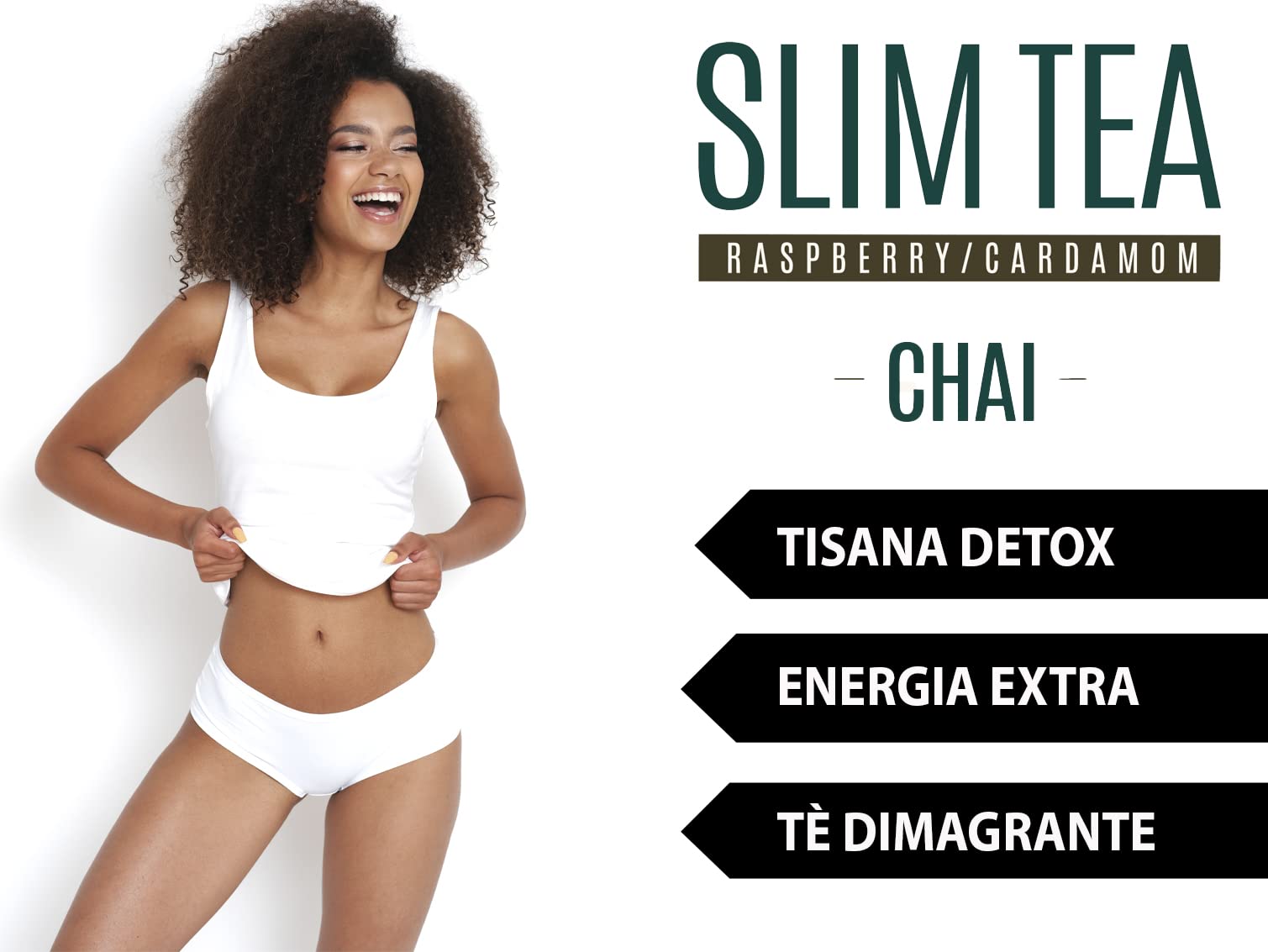Tisane Confezione Regalo - Te Chai Masala Speziato - Energizzante, Detox - Tè Nero, Curcuma, Zenzero, Pepe Nero, Cannella, Lamponi, Cardamomo - Box 2x 100g - Perfetto per Chai Latte
