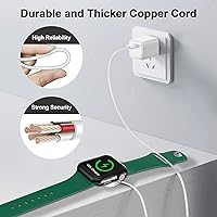 Vista 5 de xiwxi Cable de Carga Magnético para Cargador de Apple Watch, [Puerto USB C] Cables de Cargador Inalámbrico iWatch Compatibles con iWatch Series