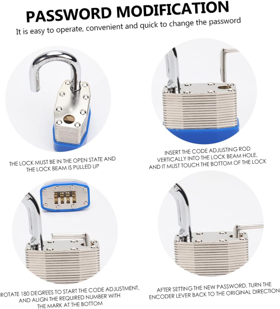 Hemoton 1pc Household Luggage Lock Four- Password Padlock for to Carry Multi-Purpose for Suitcases Backpacks and Cabinets Secure Construction