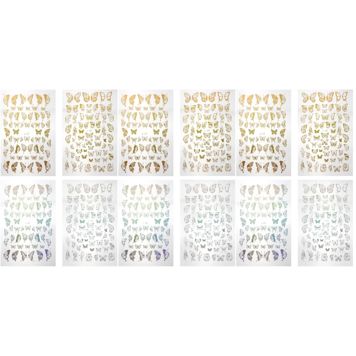 3 Ensembles Autocollants Ongles De Décalcomanies Pour Art Manucure Accessoires Diy De Décoration Ongles Pour Salons Et Activités Familiales 12 Feuilles*3