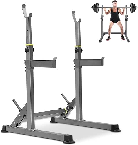Adjustable Squat Rack,Multi-Function Barbell Rack for Weight Lifting and Home