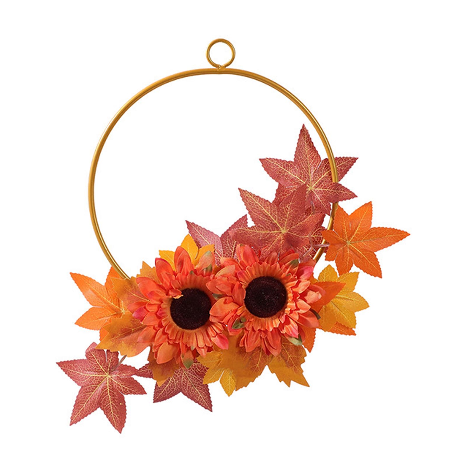 Nucelit Metal Thanksgiving Deck Flower Green Wreath Impermeable Inside Wall Hanging Denial Maintenance Required Aluminum Flower Wall Hanging