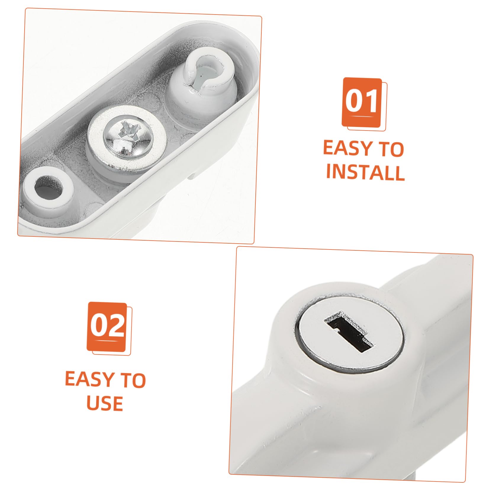 SHINEOFI 4ensembles Verrou De Sécurité Pour Fenêtres Avec Clé Loquet De Remplacement Pour Fenêtres Garçon Fille Accidentelles Installation Facile Et