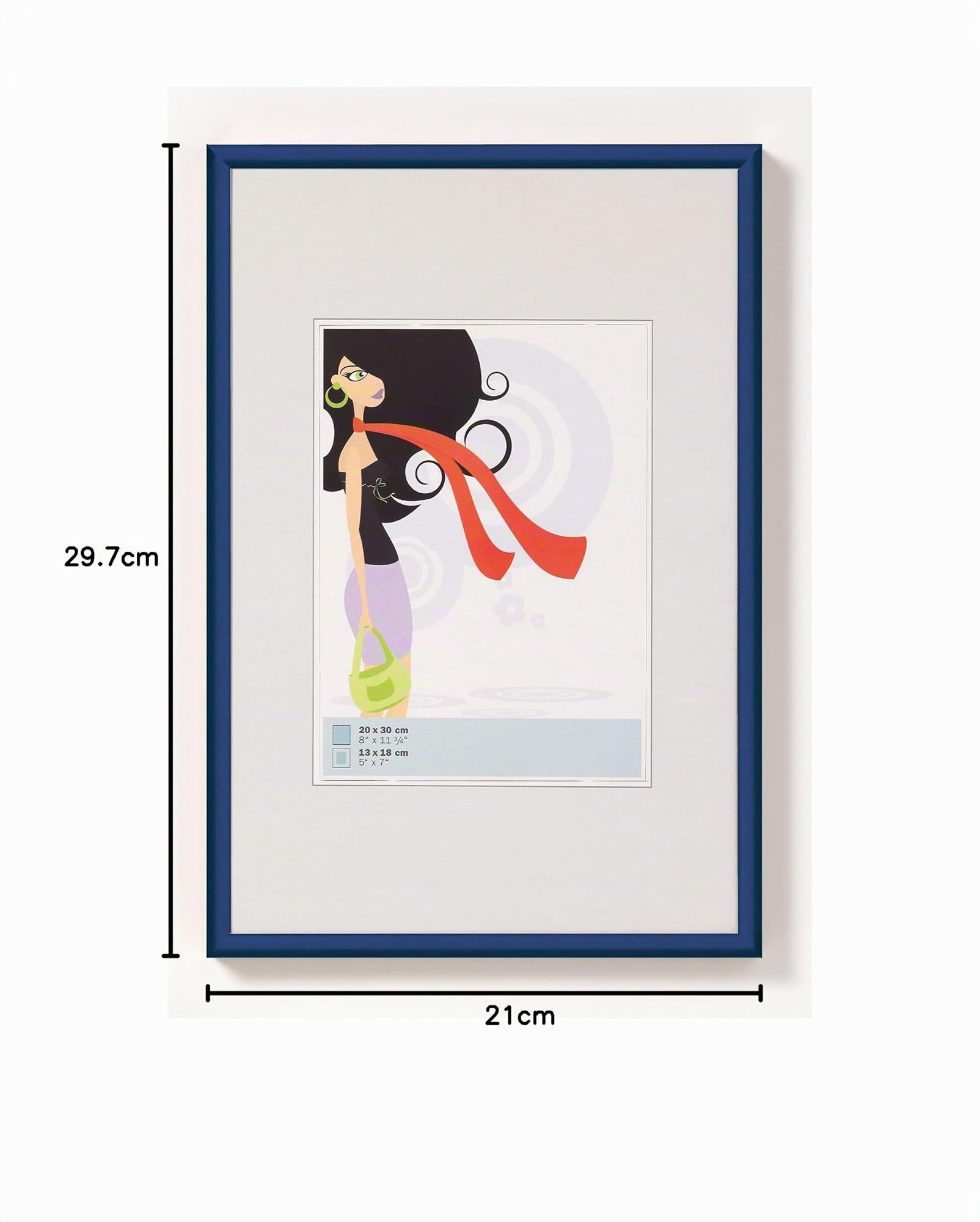 walther design cornice blu 21 x 29,7 cm (DIN A4) Nuovo stile di vita Cornice in plastica KV130L