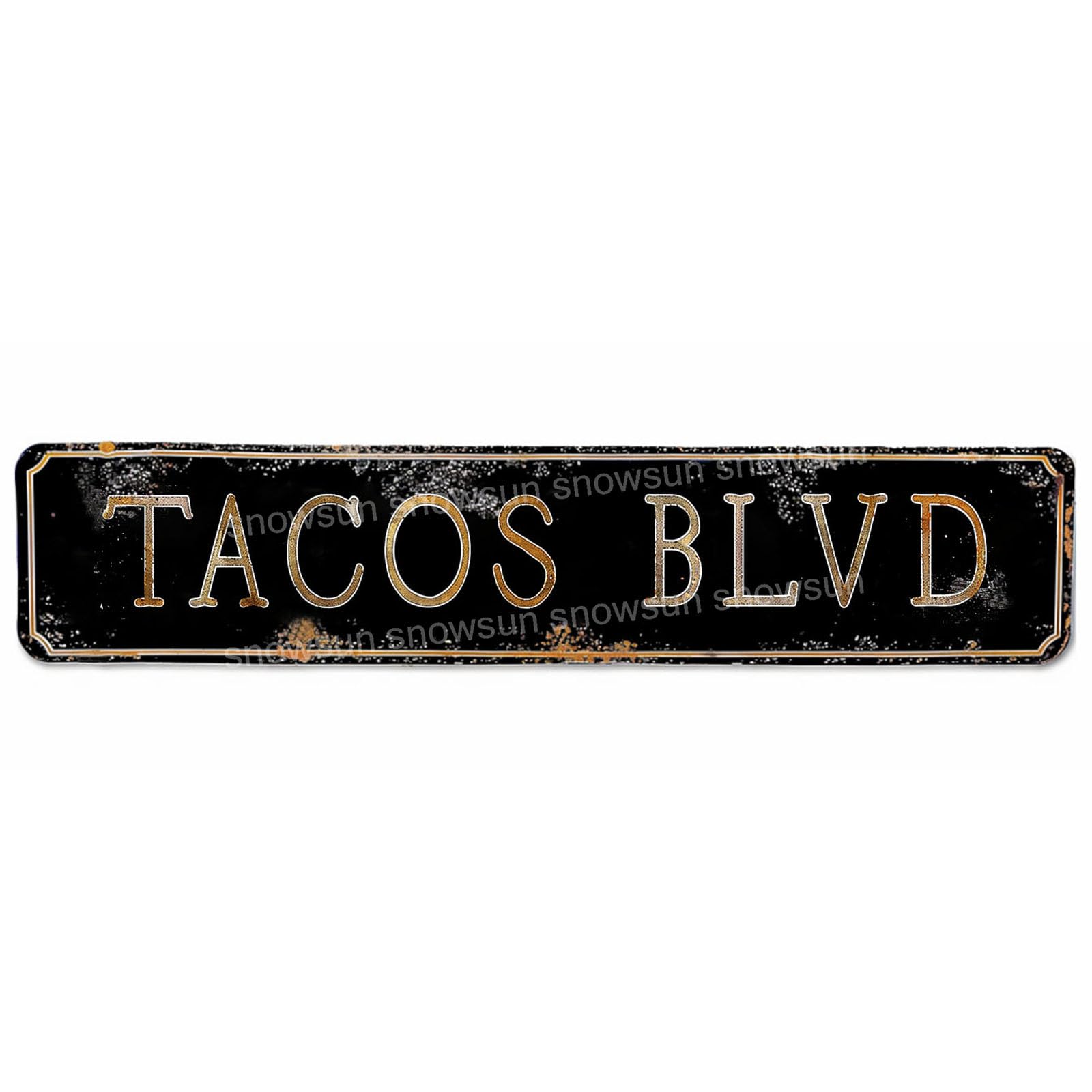 Tacos Blvd Vintage Metal Signs Retro Tin Sign For Home Bar Office Outdoor Garden Wall Decor 4x16 Inch