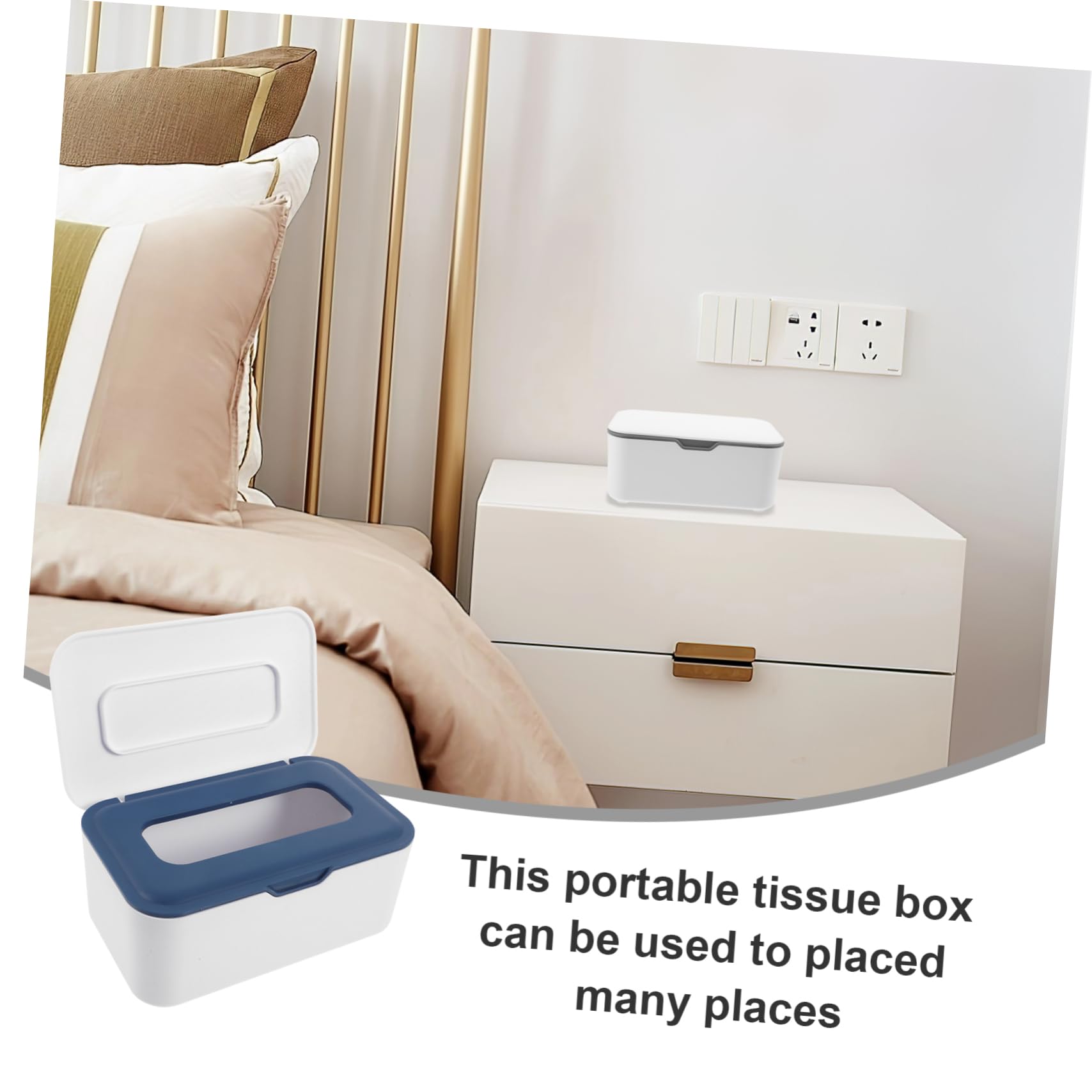 Scatola Porta Salviette Umidificate 2pezzi Plastico Portatile Coperchio per Ragazzo Ragazza e Mom in Viaggio