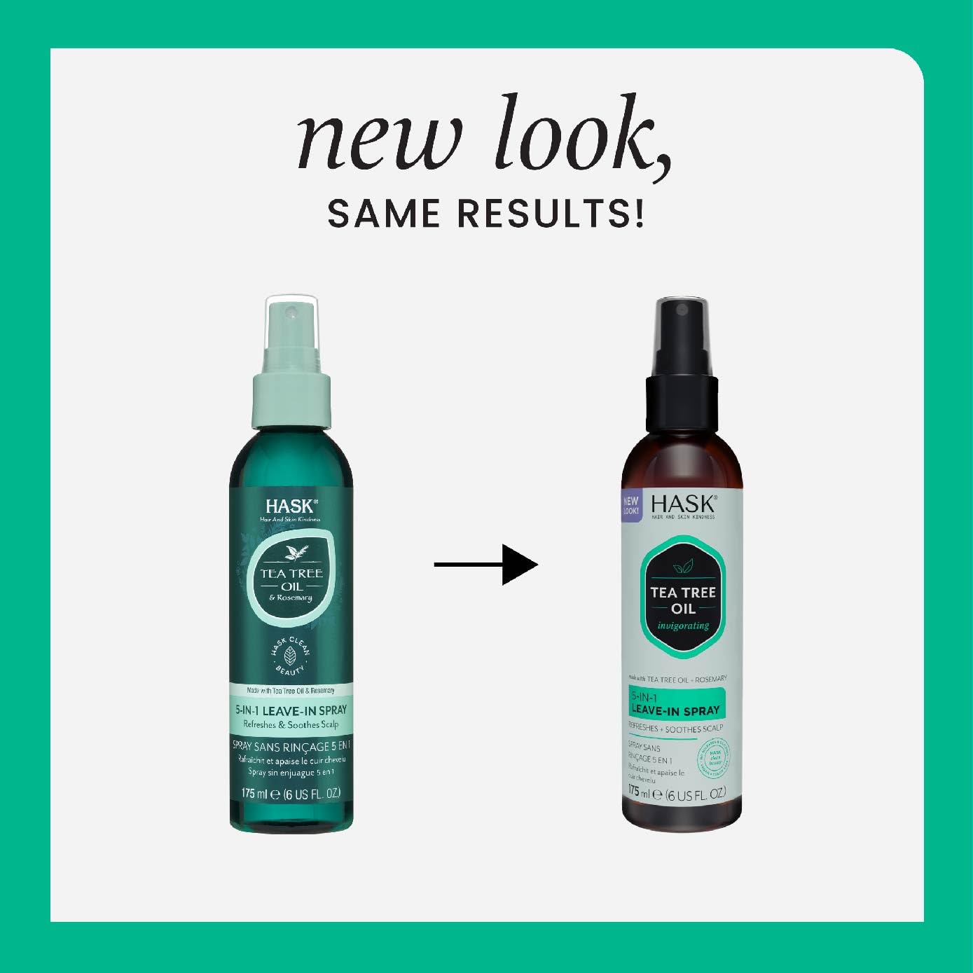 HASK Invigorating TEA TREE OIL 5-in-1 Leave In Conditioner Spray for all hair types, color safe, gluten free, sulfate free, paraben free - 6 Fl Oz - Image 4