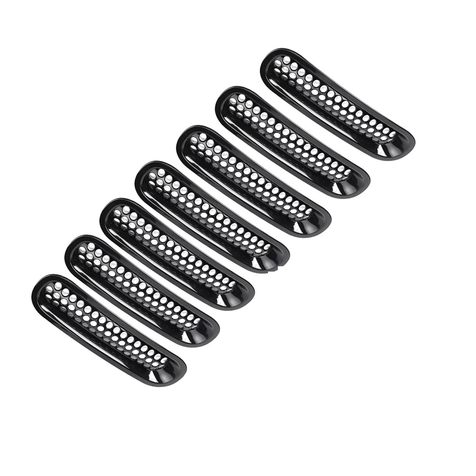 Grille calandre anti-gravillons pour Jeep Wrangler JK protection radiateur avant 7 pièces