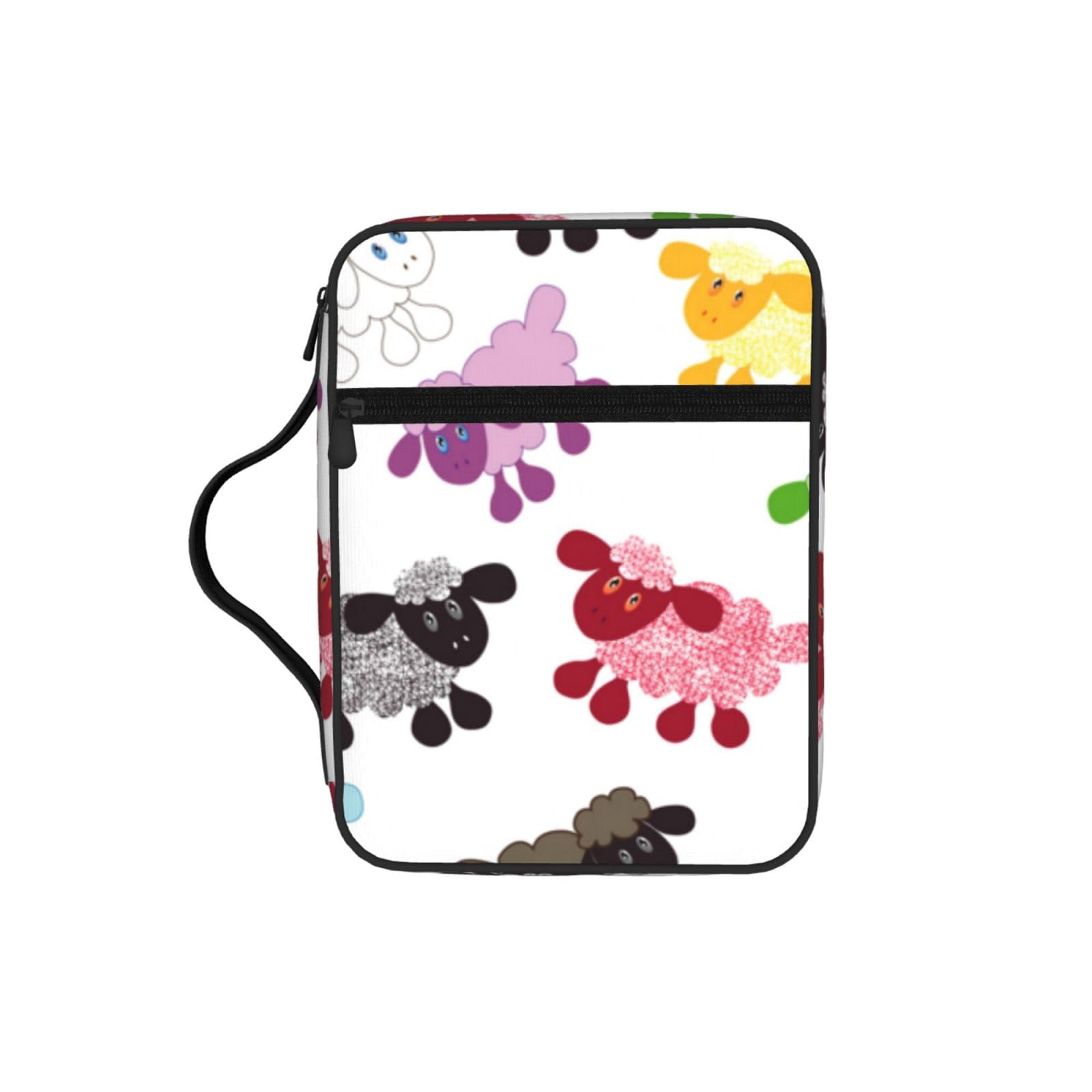 Cartoon Sheep Bible Cover Case Waterproof Bible Bag With Handle Organizer Storage Book Cover For Bible Study