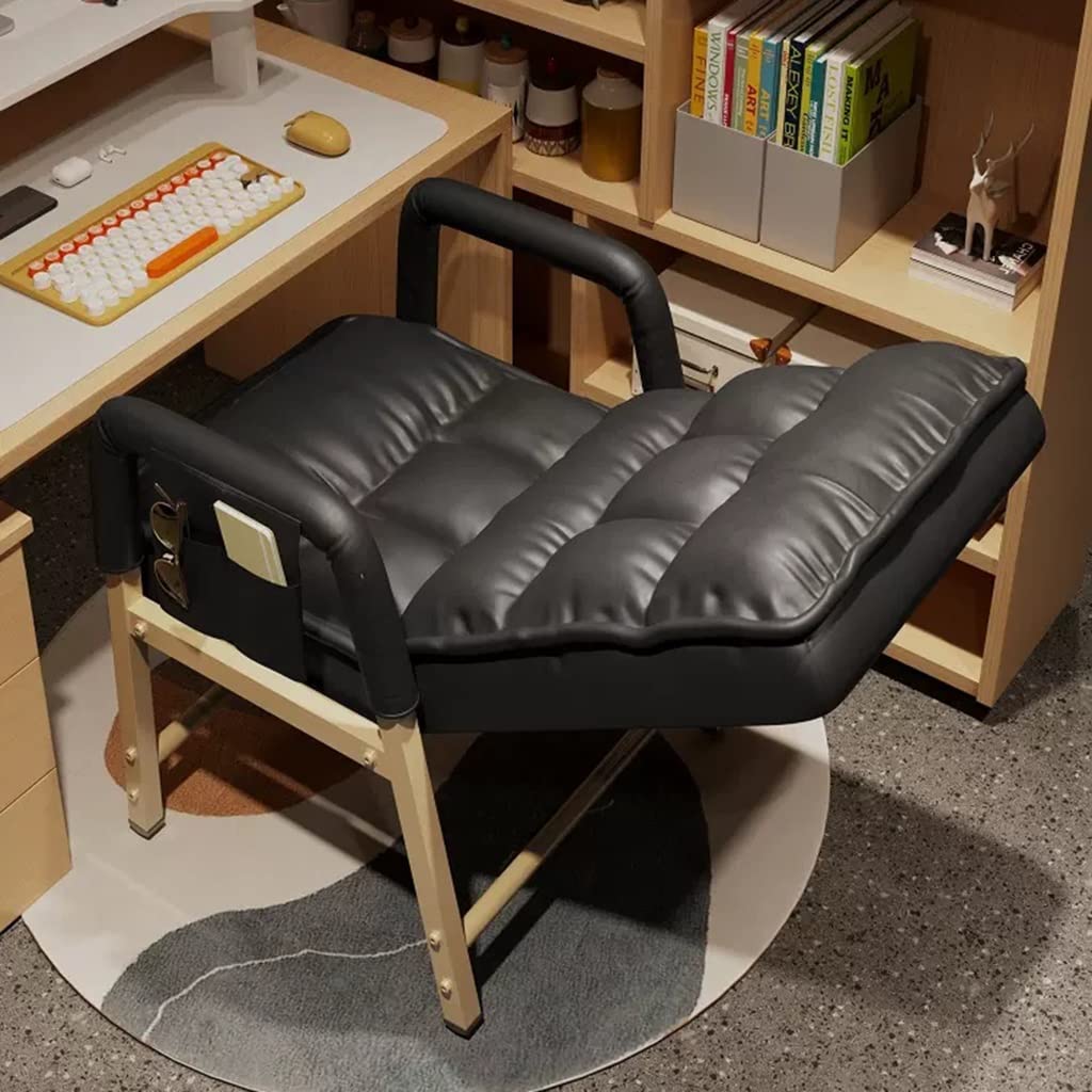 Fotel tapicerowany Leniwe krzesło z podnóżkiem skórzane krzesła akcentujące sofa krzesło sypialne z regulowanym oparciem i otomaną, ergonomiczne krzesło wypoczynkowe wysokie oparcie pojedyncze oparcie