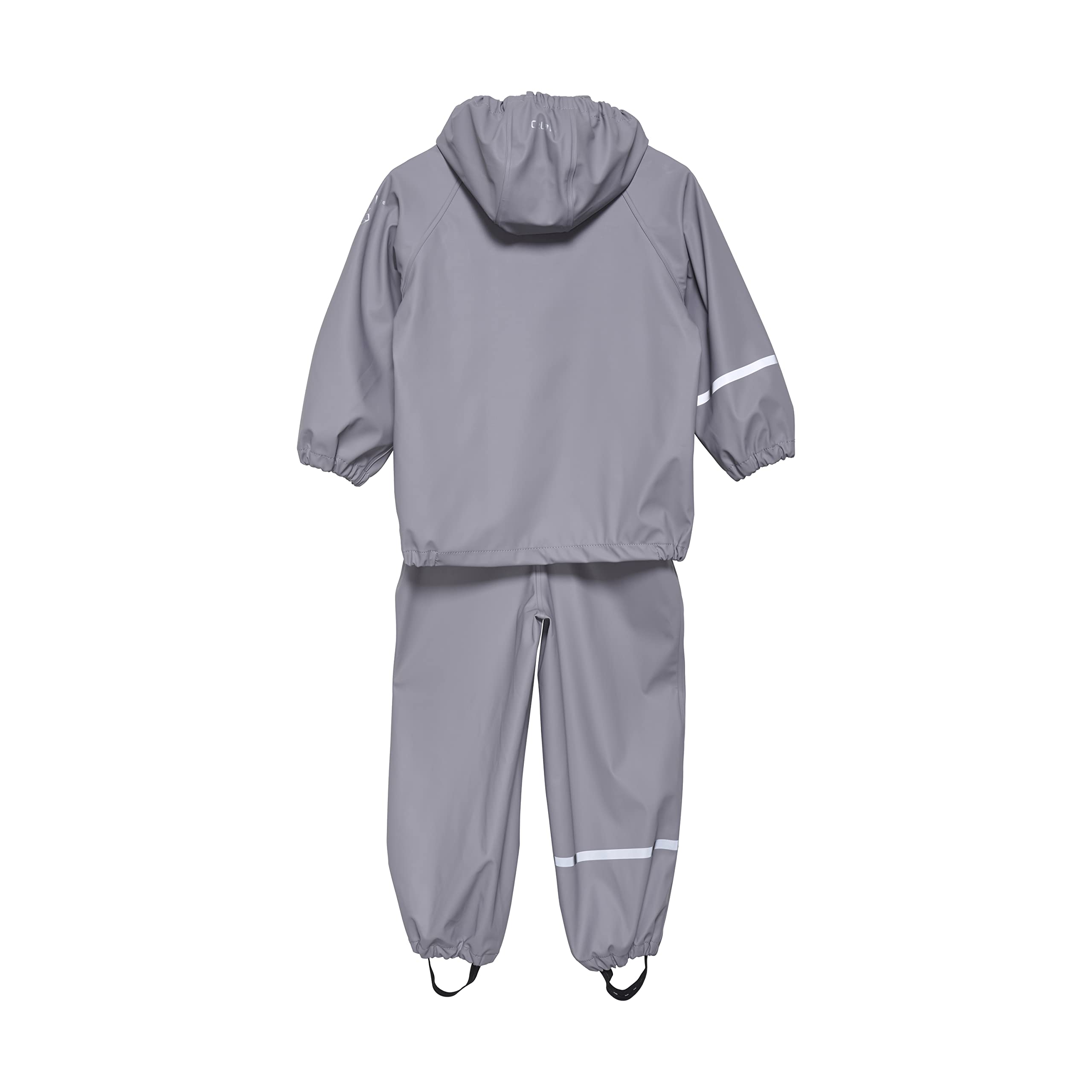 Celavi Unisex Kids Basic Rainwear Set-Recycle PU Rain Jacket, Gull, 100, Gull, 100