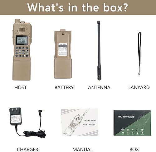 Miniatura 8 de Baofeng AR-152 Radio de jamón de 10 W, radio táctica bidireccional de alta potencia con batería recargable de 12000 mAh más grande, kit completo de