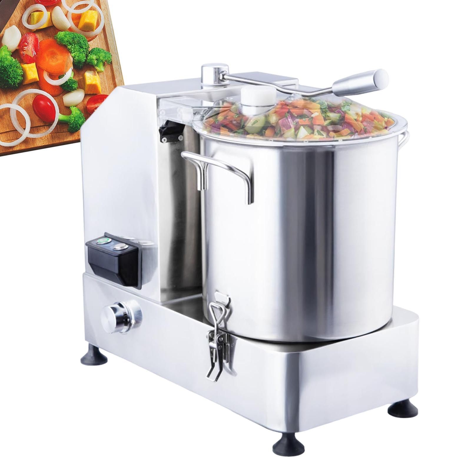 Sunseota 6L/9L/12L Food Processor & Vegetable Chopper, Commercial Meat Grinder 12L-2000W
