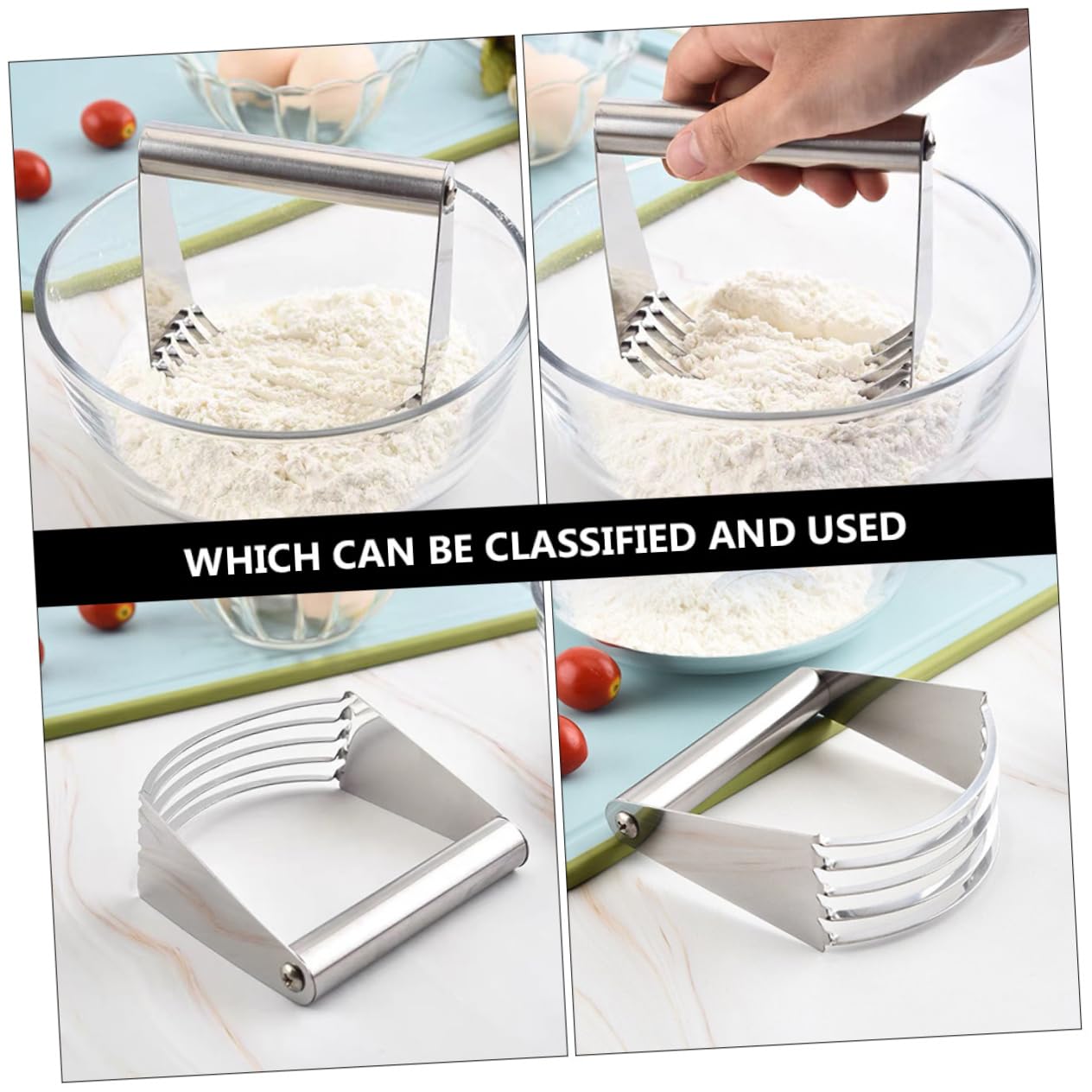 FUNOMOCYA Professional Baking Dough Cutters Manual Flour Pastry Mixer for Easy Mixing Cutting
