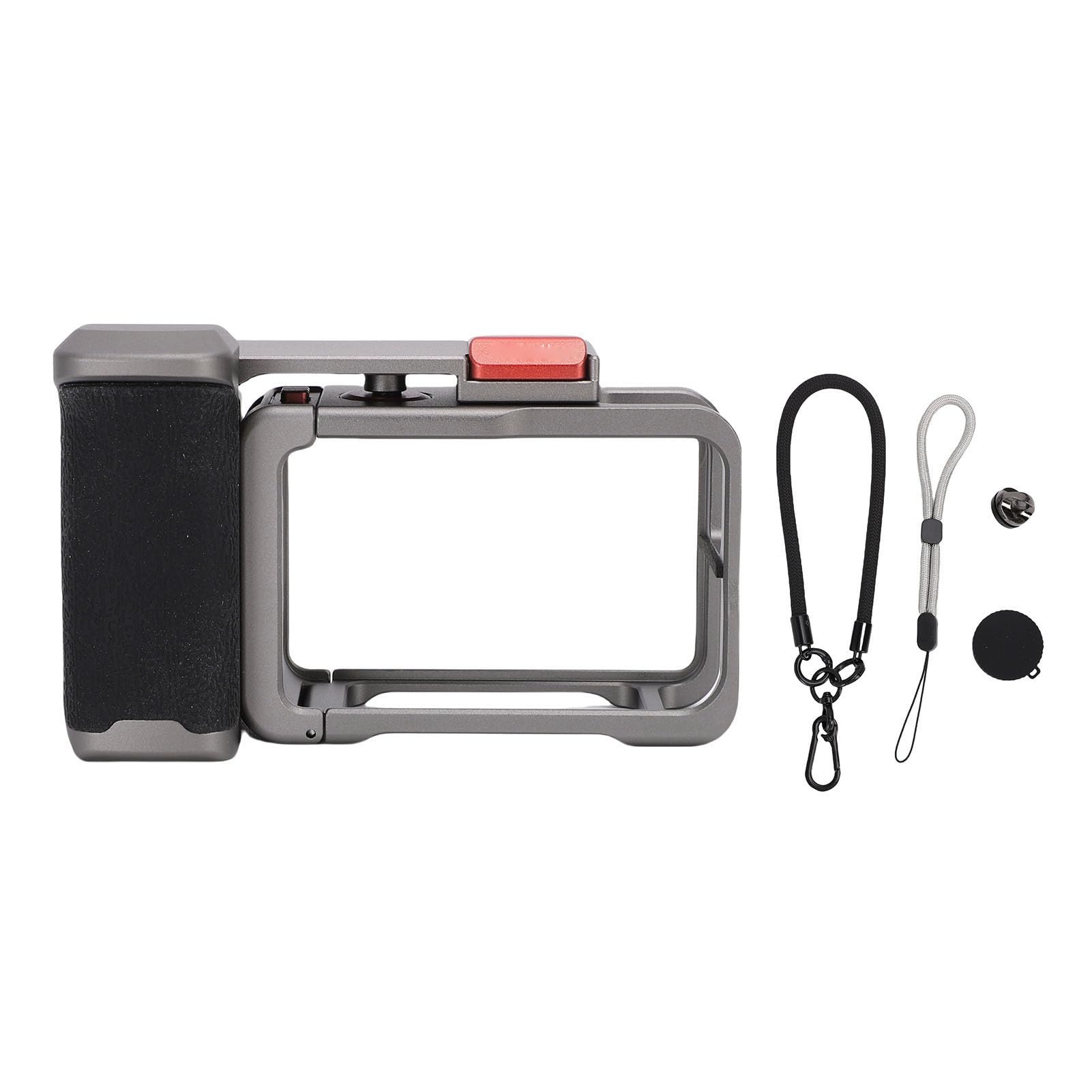 AMONIDA Custodia con Telaio per Action Cam in Lega di Alluminio con Maniglia Staccabile per Avventure Cinematografiche Action 5 4 3 Pro