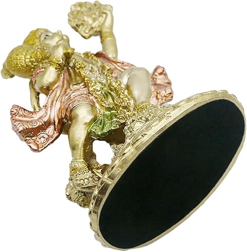 Miniatura 6 de alikiki Estatua de Hanuman volador de Dios hindú – Ídolo indio Hanuman Murti Pooja Escultura India Señor Estatuilla de Señor de la India Templo