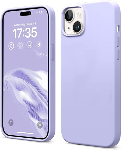 AOTESIER Funda compatible con iPhone 14, Silky Touch Premium de goma de silicona líquida suave antihuellas, carcasa protectora de cuerpo completo