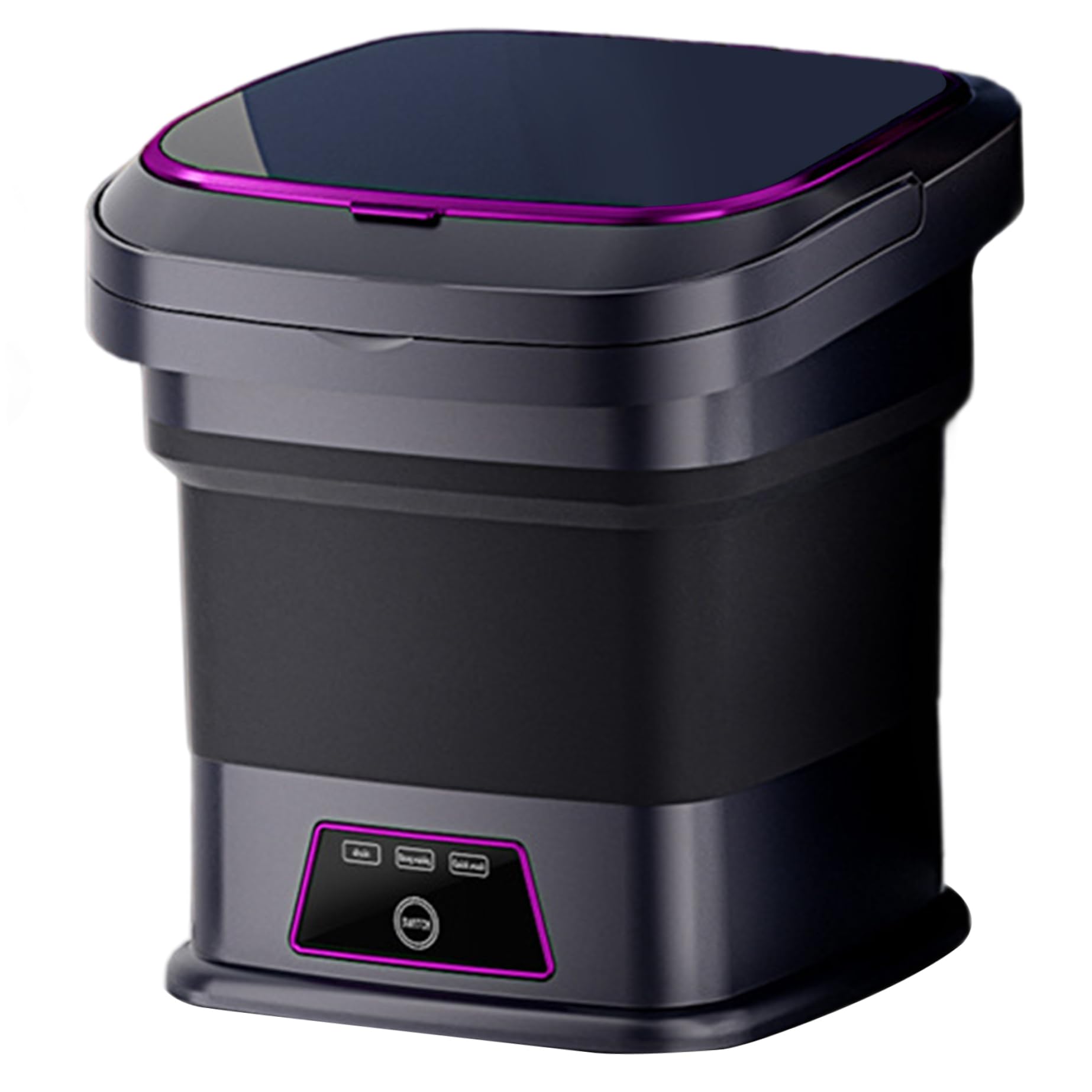 Peosaard Purple Portable Mini Washing Machine, Portable Washer 13L 3 Modes Foldable Mini Washing Machine With Drain Pipe, Handle And Suction Cup Small Laundry For Underwear, Small Washer