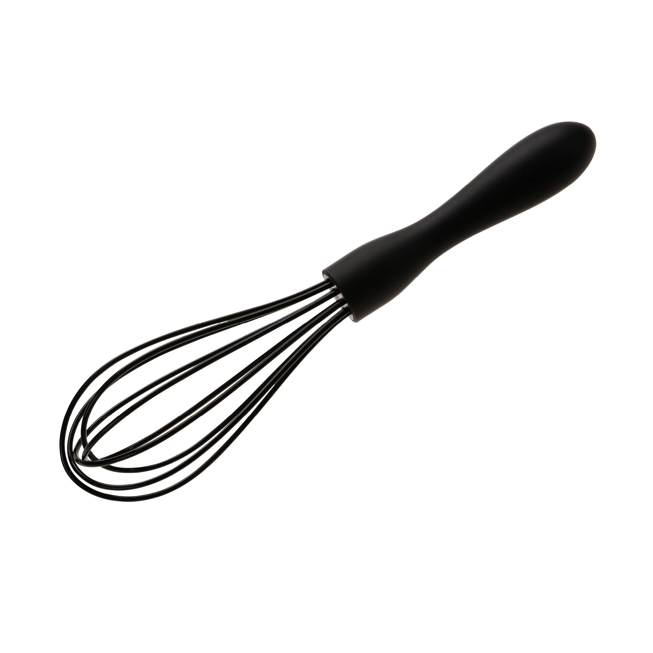 Wiltshire Silicone Whisk, Egg Whisk, Baking & Whipping Balloon Whisk, Heat-Resistant Utensil, Non-Stick, Non-Scratch, Midnight Black, 21x5x5cm