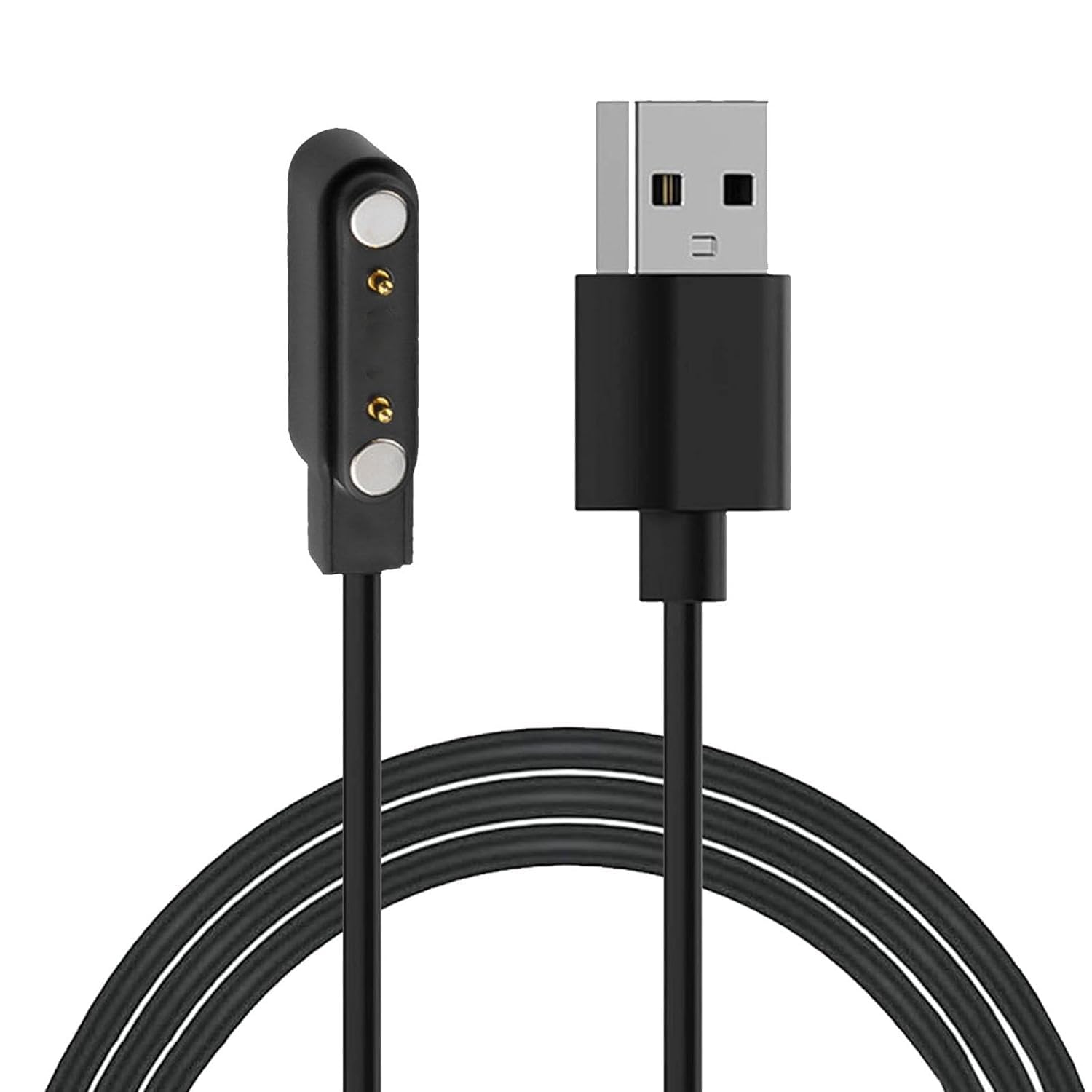 Universal 2-Pin Magnetic Smartwatch Charger Cable (7.62mm Pin Pitch) - Fast USB Replacement Charging Cord Compatible with FireBolt, Kids Smartwatches, Fitness Trackers & Smart Glasses (Black)-image-15