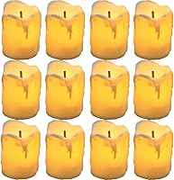 Vista 9 de YASENN Velas recargables de color blanco cálido LED velas de té 12 piezas programa de efecto de llama parpadeante velas de plástico sin llama