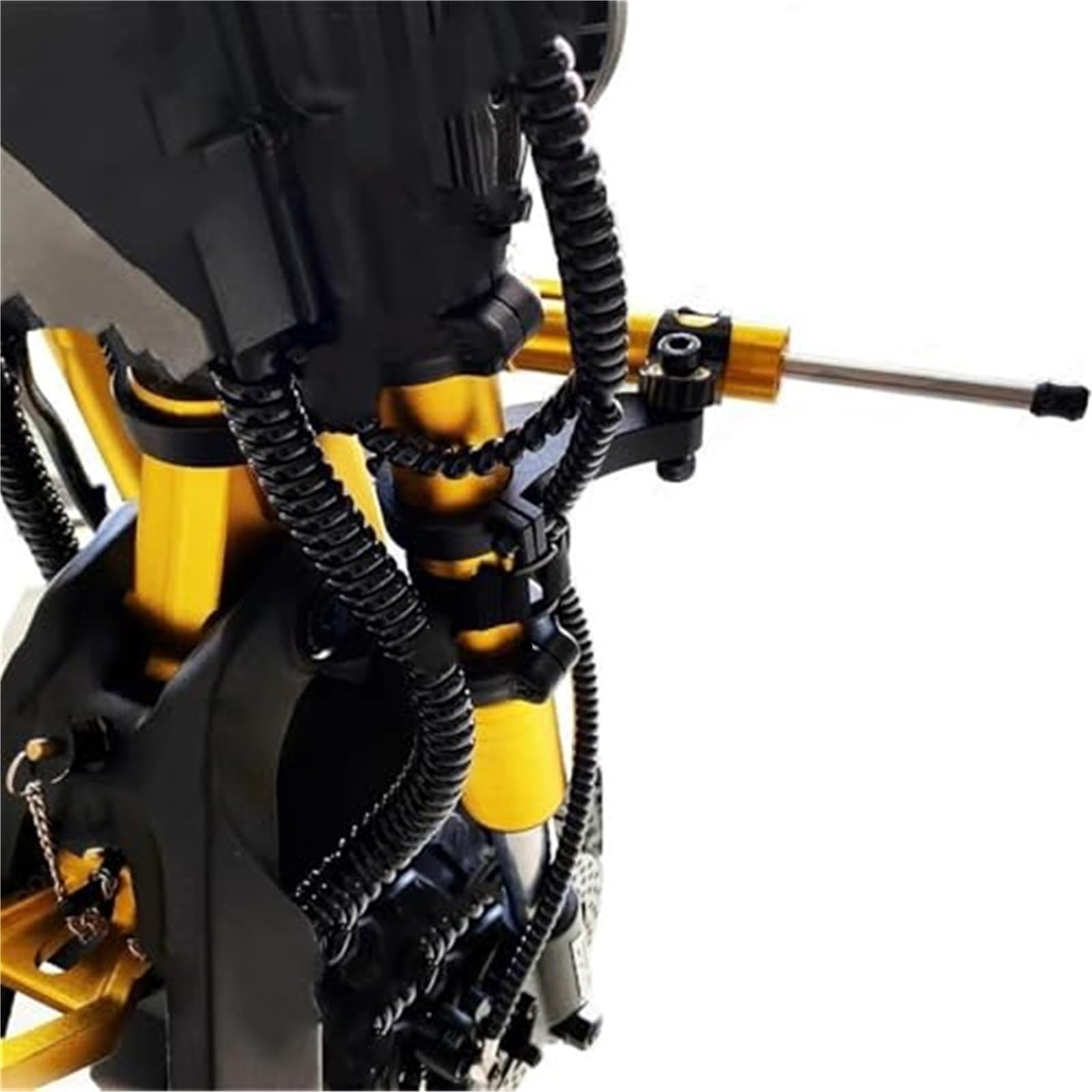 Zestaw amortyzatorów układu kierowniczego skutera, Pexorin Do KAABO, Wolf Warrior11 Warrior GT Wolf King+, hulajnogi elektrycznej(BLACK 1set install part4)