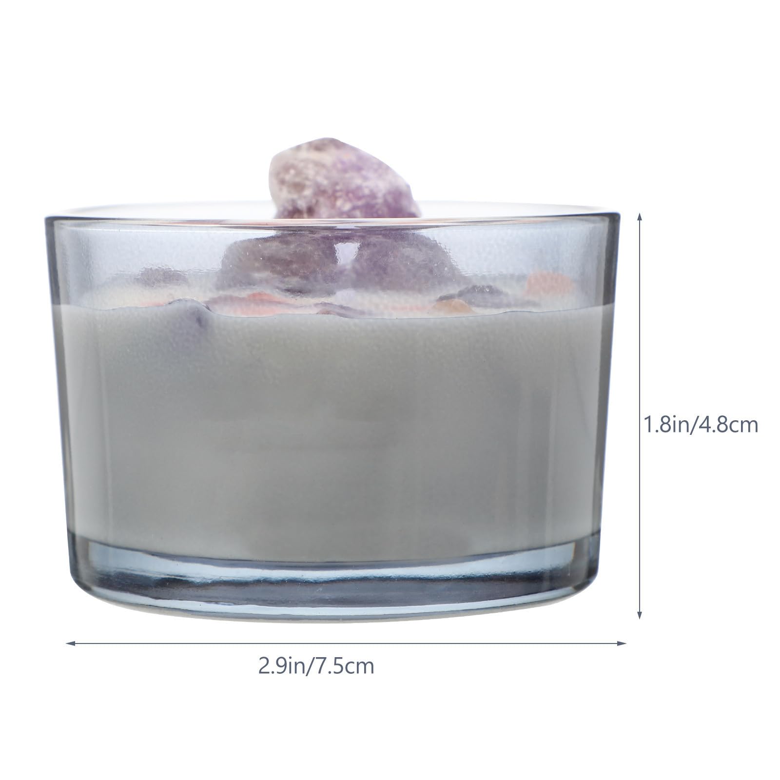 Vela Aromática Decorativa de Vidrio Cera Natural y Cristal | Púrpura, Portátil y Ligera, para Salón E Interior, Detalle para Amigos, Uso Sencillo