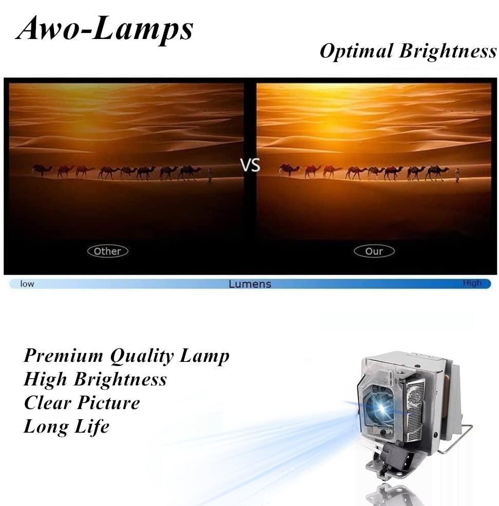 Lámpara de reemplazo AWO BL-FP260C para proyector OPTOMA miniatura 4