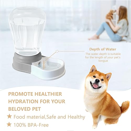 Miniatura 6 de Dispensador automático de agua para perros de 1.58 galones, alimentador de agua de gran capacidad para gatos y perros, sin BPA, 1.58 galones, color