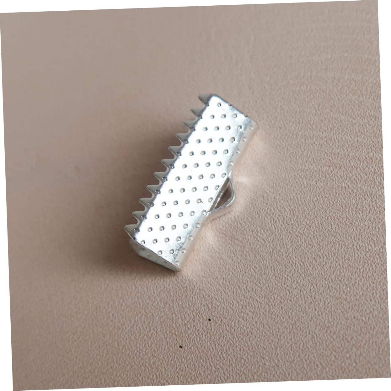 Gogogmee DIY Jewelry Accessories 100pcs Plated Ribbon Ends Metal Clasps Crimp End Clamps Buckles Zipper Clips