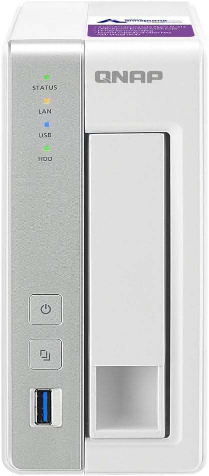 TS-131P-US Personal Cloud NAS with DLNA, Mobile apps and Airplay Support. ARM Cortex A15 1.7GHz Dual Core, 1GB RAM