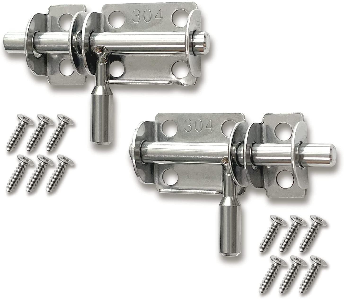 Amazon ラッチ錠 丸棒ラッチ ２個セット ステンレス鋼 扉 鍵 打掛錠 鍵の無いお部屋にもオススメです スライドバレルボルト ドア ラッチ Wpro ドア用金物